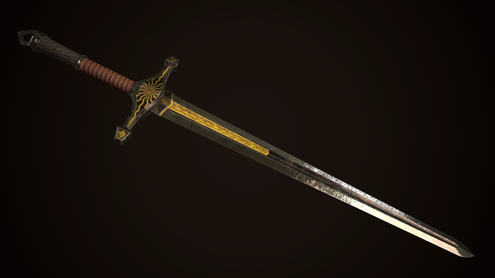 Sword 04 Low-poly 3D model_2