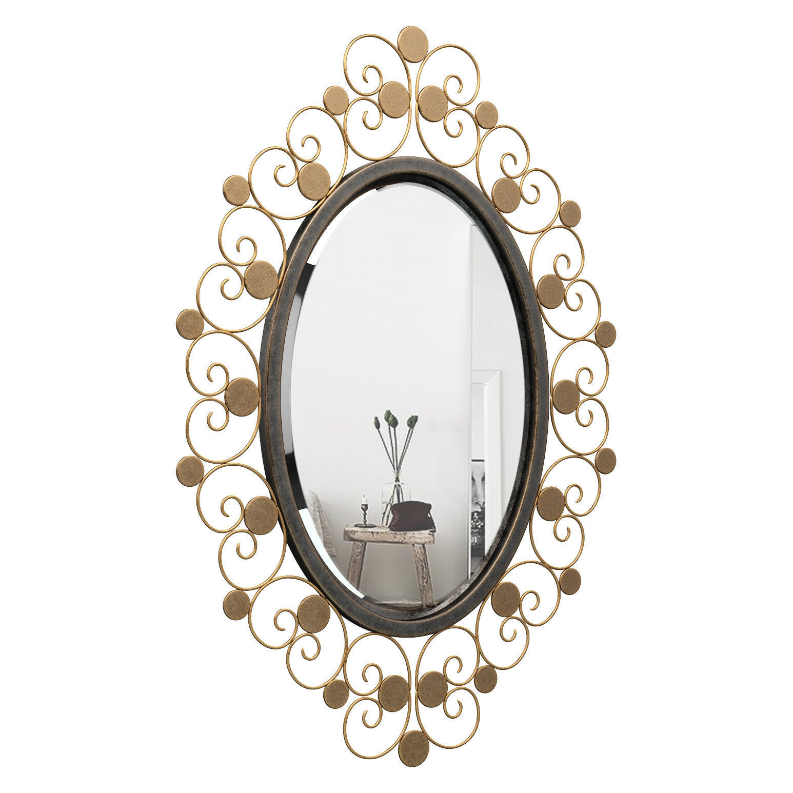 Ravenna Accent Wall Mirror BAHE1094 3D model_1