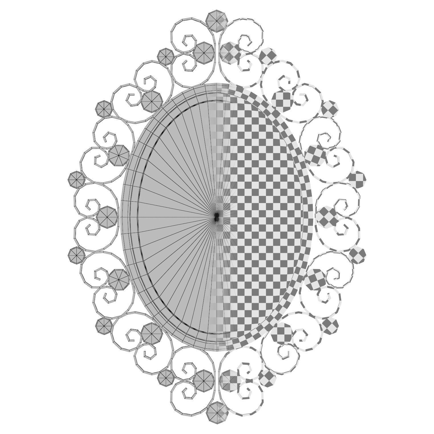 Ravenna Accent Wall Mirror BAHE1094 3D model_2