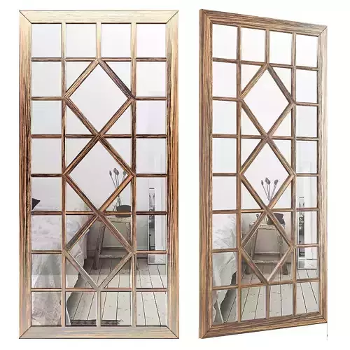 Rectangular Ivory Accent Wall Mirror LRKM2415