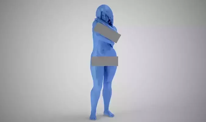 Woman Hugging Herself