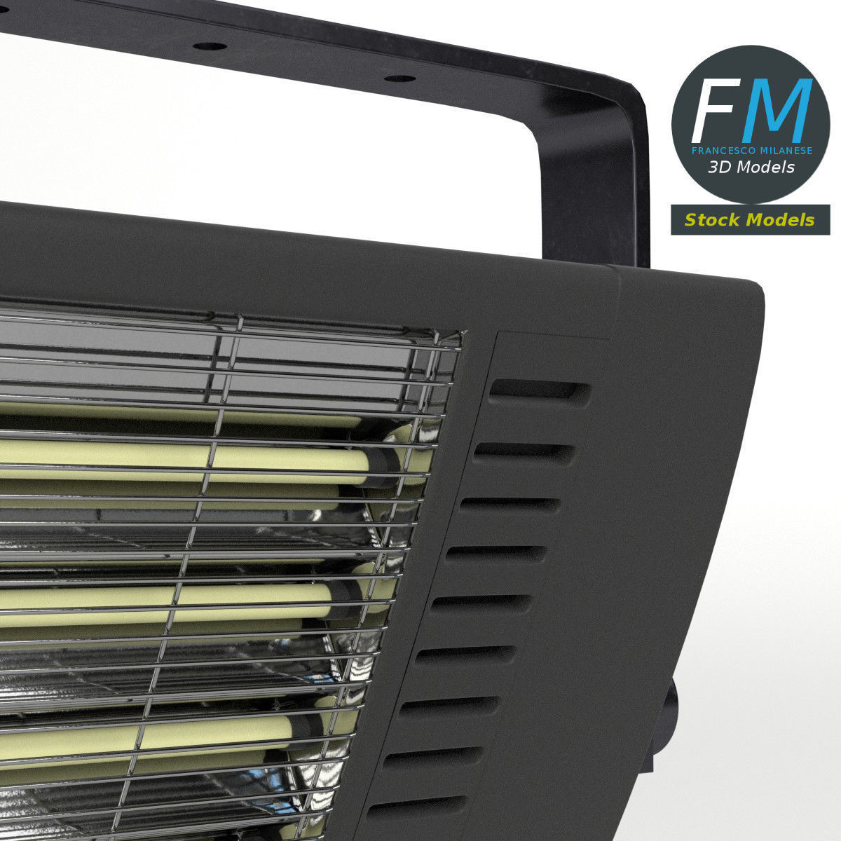 Wall mounted halogen heater 3D model_4