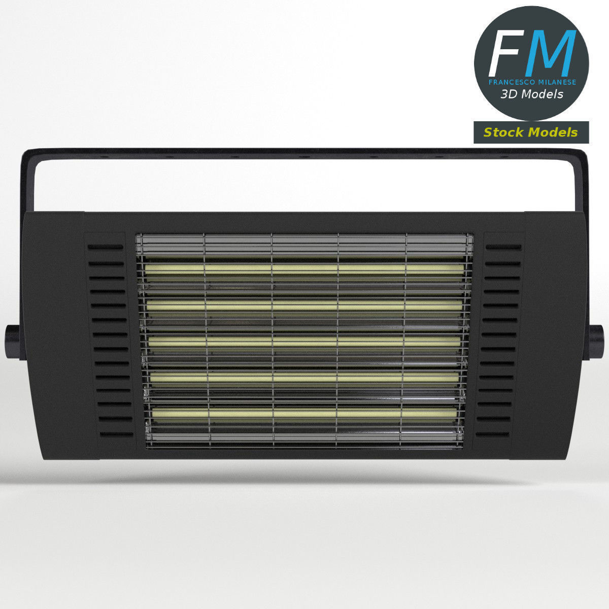 Wall mounted halogen heater 3D model_3