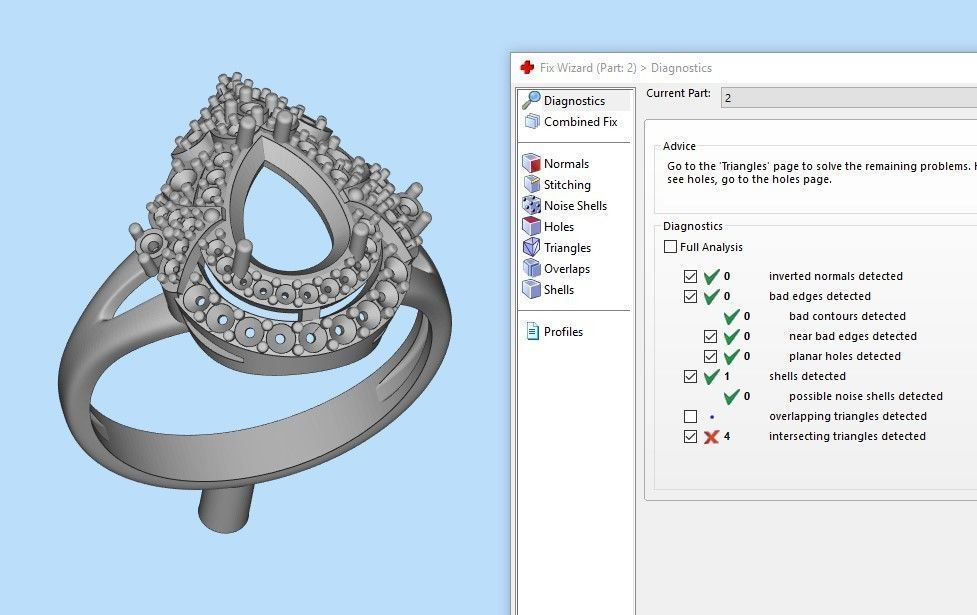 Women ring with gems 3dm stl vintage 3D print model_21