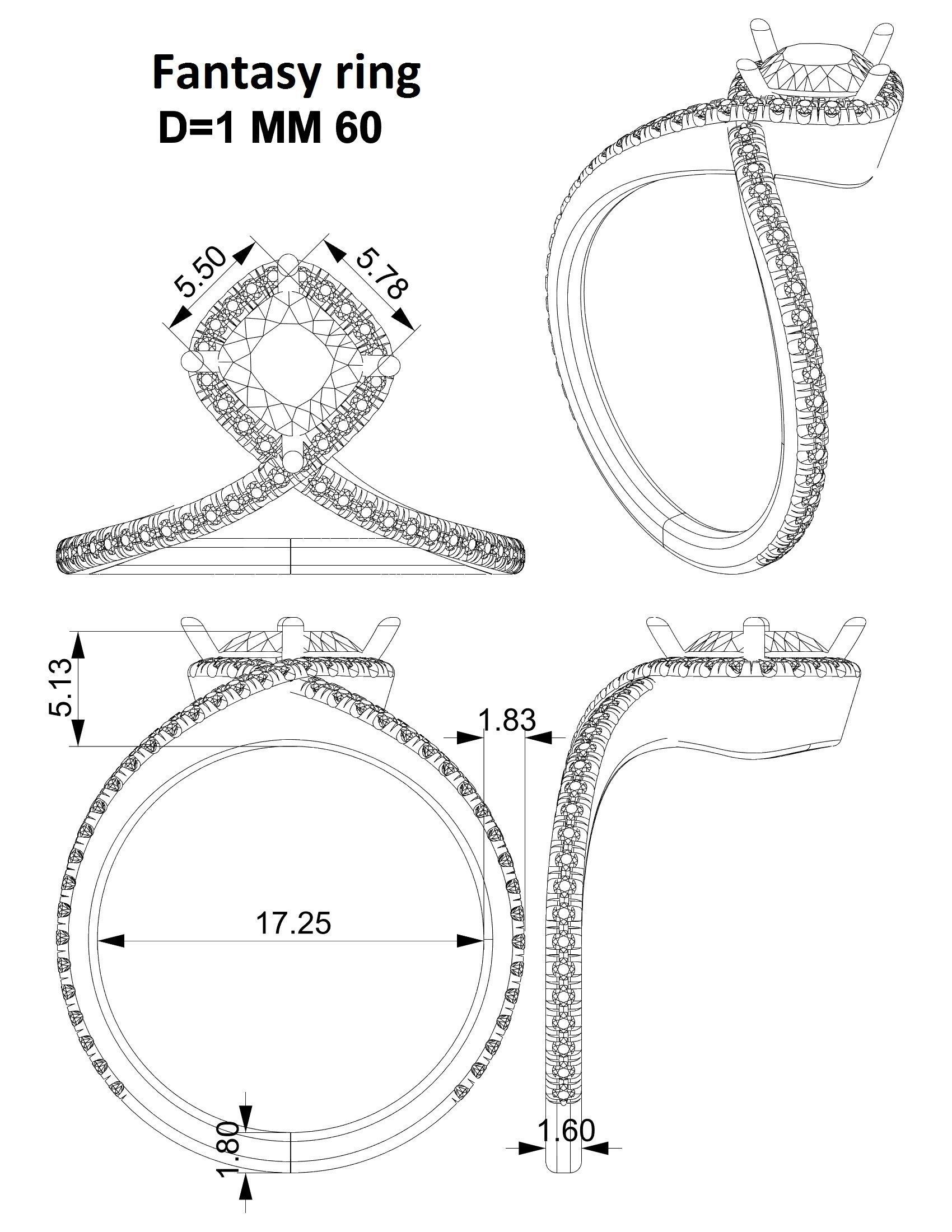 Fantasy ring 3D print model_4