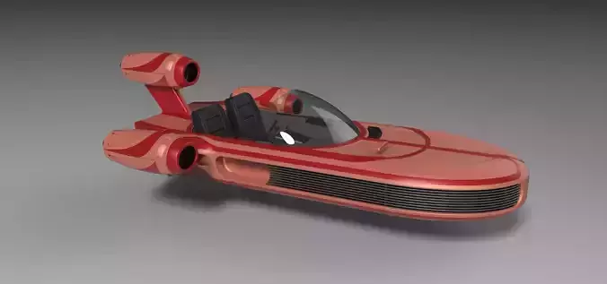 Landspeeder X-34 from movie Star Wars 3D model