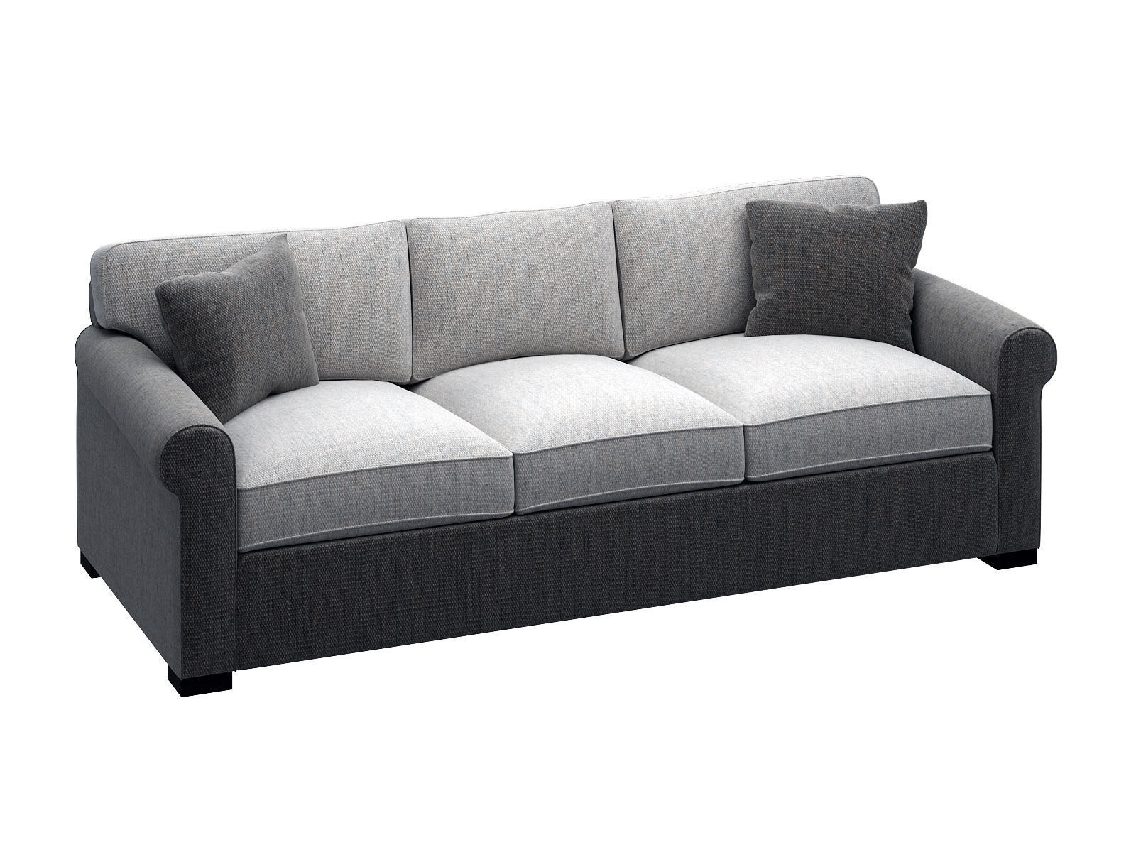 Sofa set ottoman 3D model_3