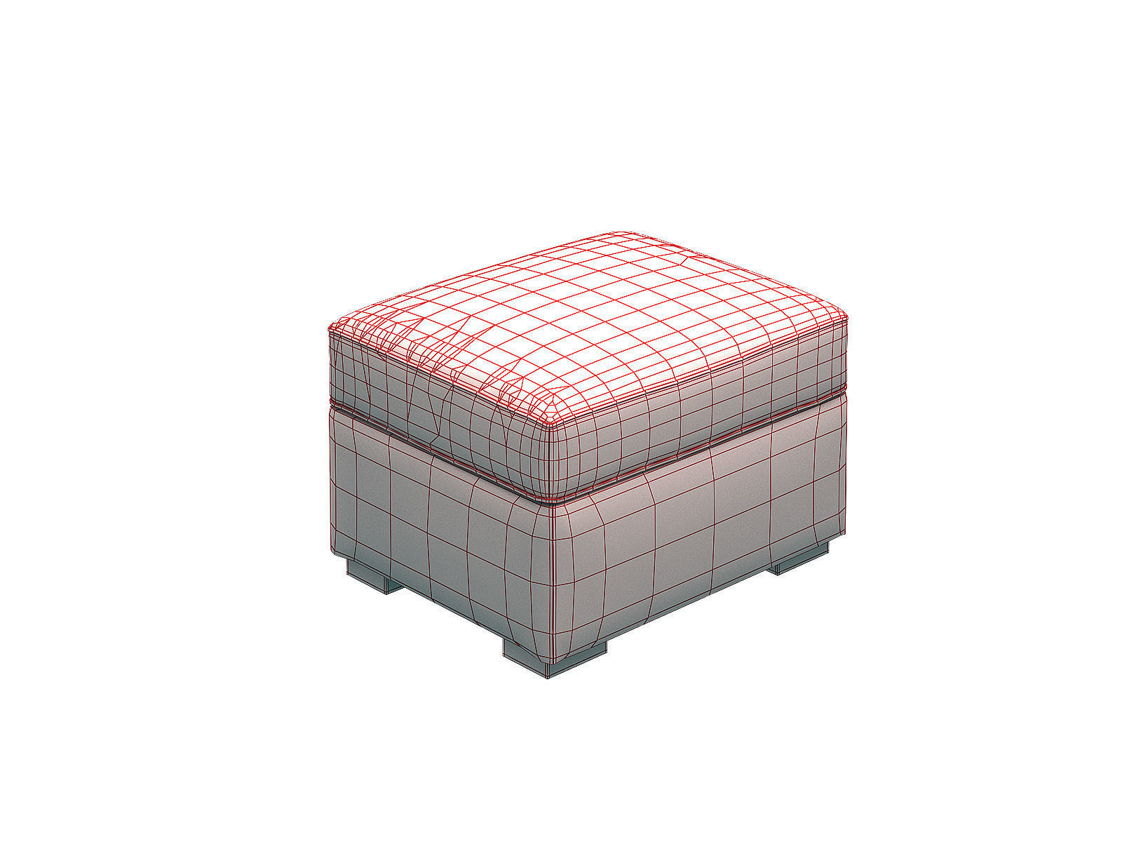 Sofa set ottoman 3D model_2