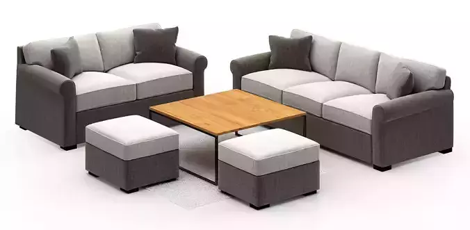 Sofa set ottoman
