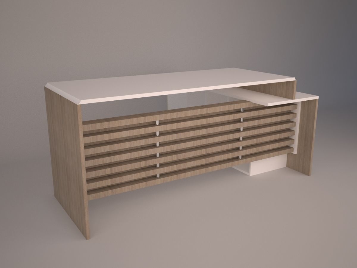 Modern Office Furniture N09 Low-poly 3D model_2