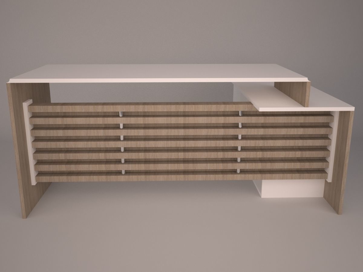 Modern Office Furniture N09 Low-poly 3D model_1