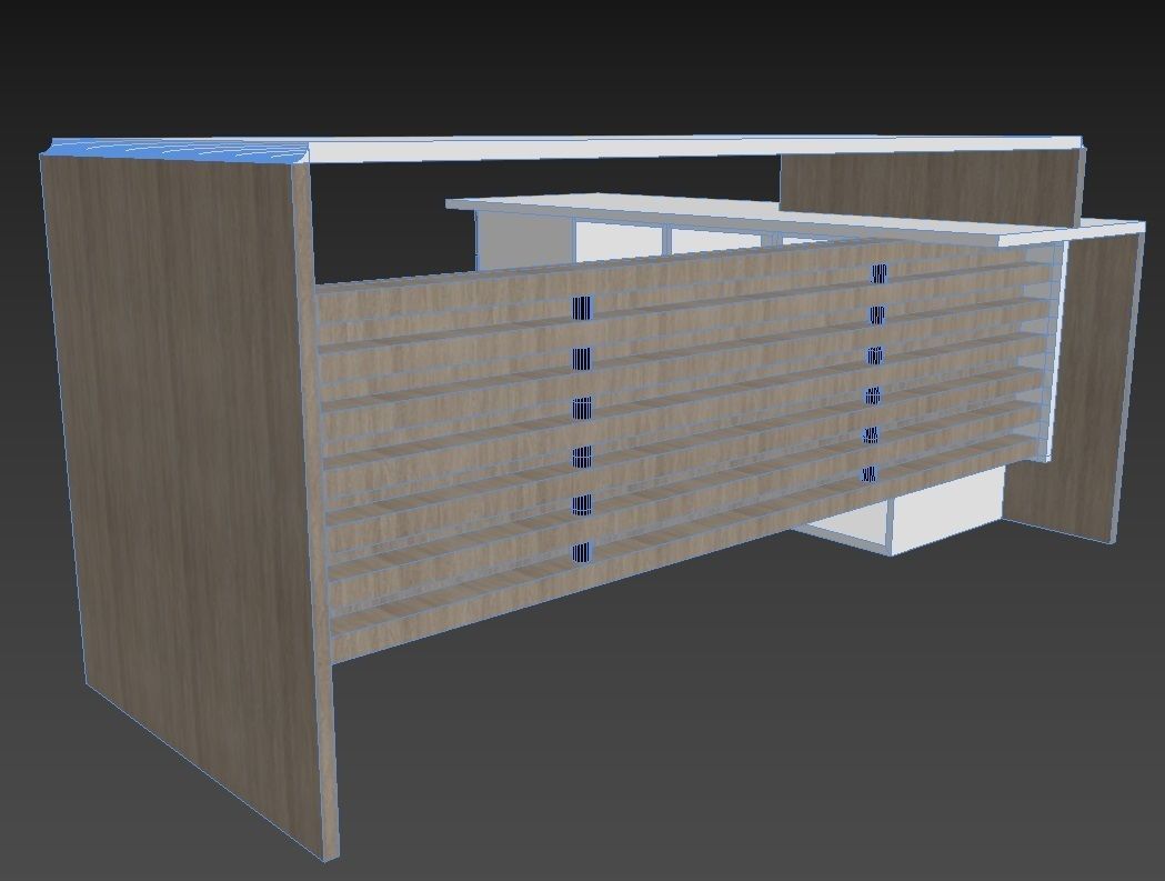 Modern Office Furniture N09 Low-poly 3D model_6