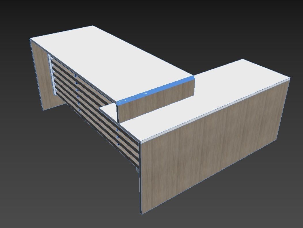 Modern Office Furniture N09 Low-poly 3D model_5