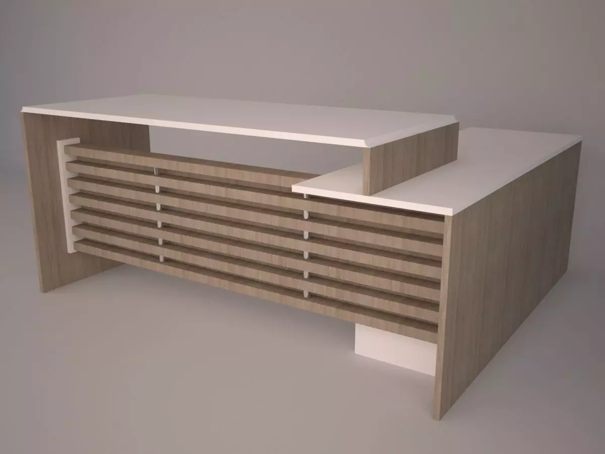 Modern Office Furniture N09 Low-poly 3D model_0