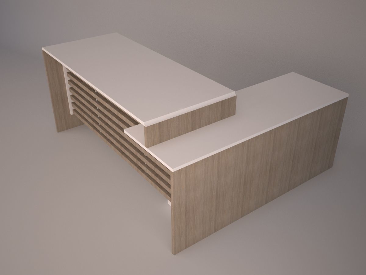Modern Office Furniture N09 Low-poly 3D model_4