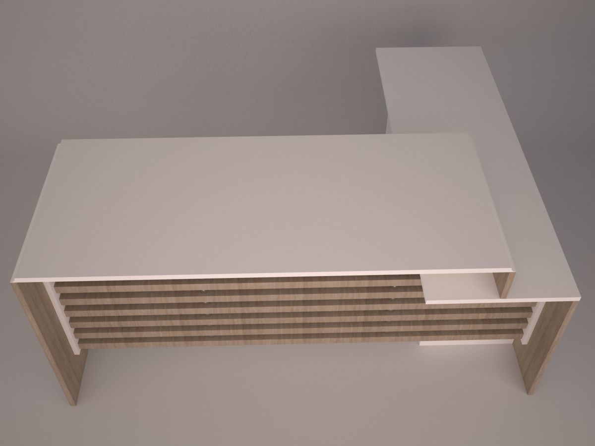 Modern Office Furniture N09 Low-poly 3D model_3