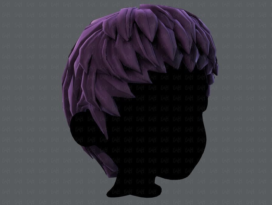3D Hair style for boy V53 Low-poly 3D model_17