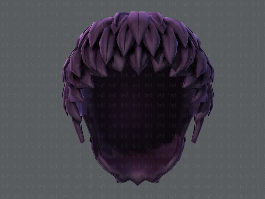 3D Hair style for boy V53 Low-poly 3D model_39