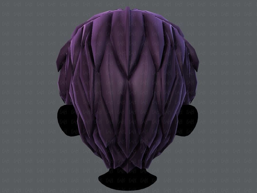 3D Hair style for boy V53 Low-poly 3D model_21