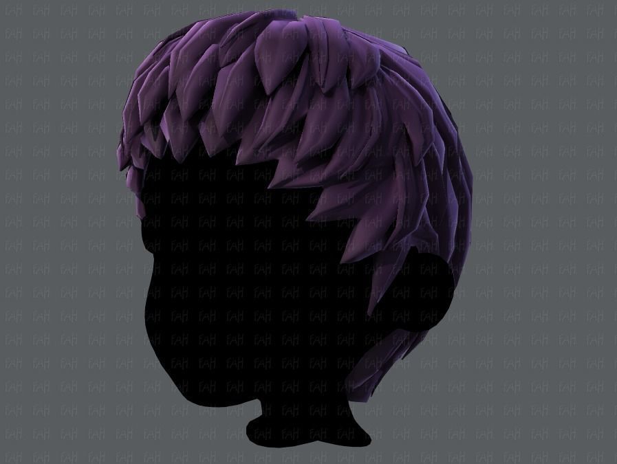 3D Hair style for boy V53 Low-poly 3D model_24