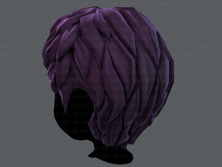 3D Hair style for boy V53 Low-poly 3D model_22