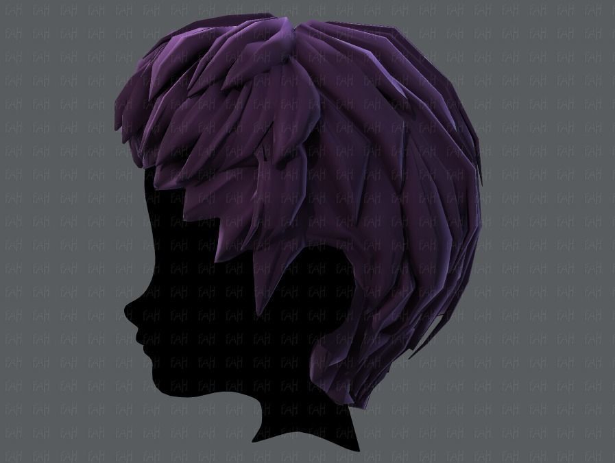 3D Hair style for boy V53 Low-poly 3D model_23