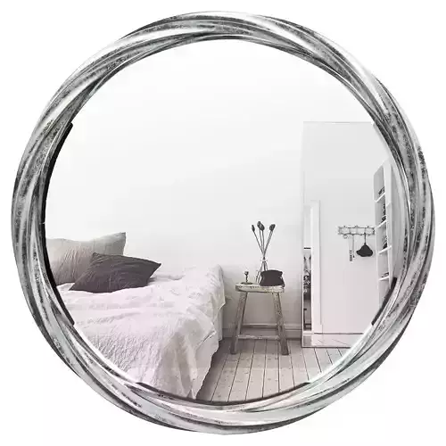 Round Silver Accent Mirror RBRS7771