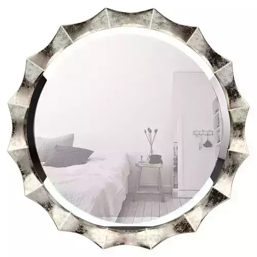 Round Silver Wall Mirror BAYI4421