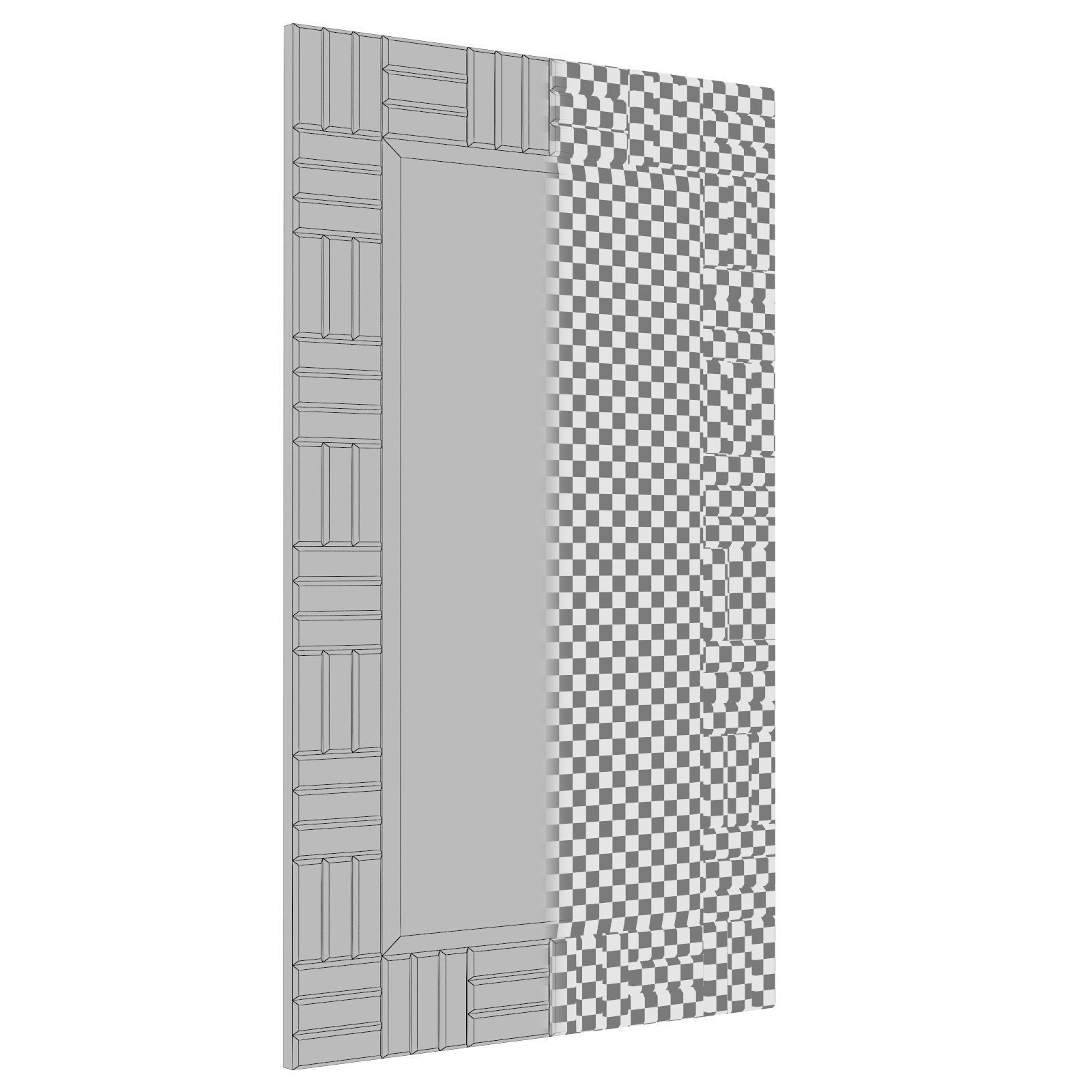 Silver Frame Accent Mirror OREL3063 3D model_2