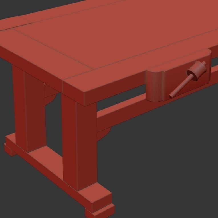 Workbench Table 3D model_5