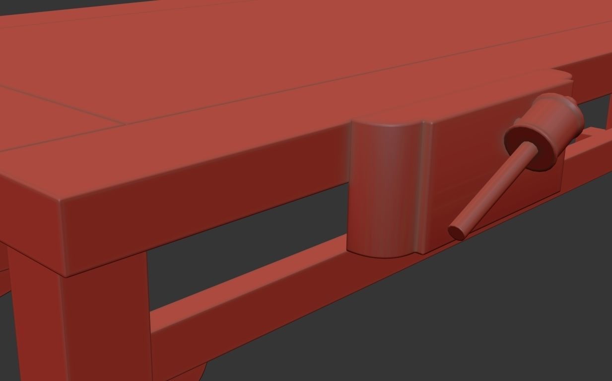Workbench Table 3D model_7