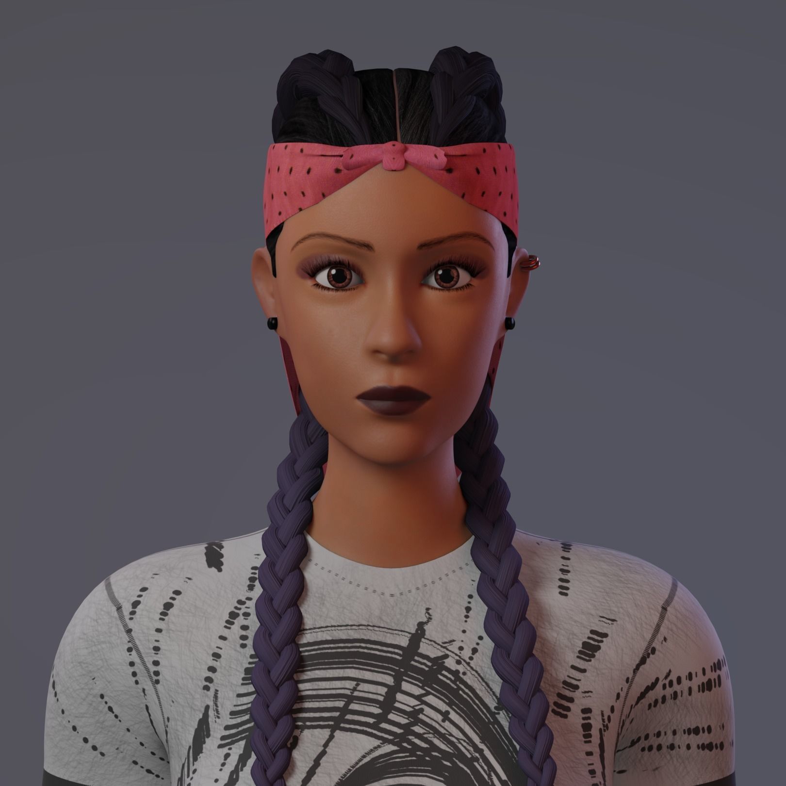 3d character Kelly 3D model_5