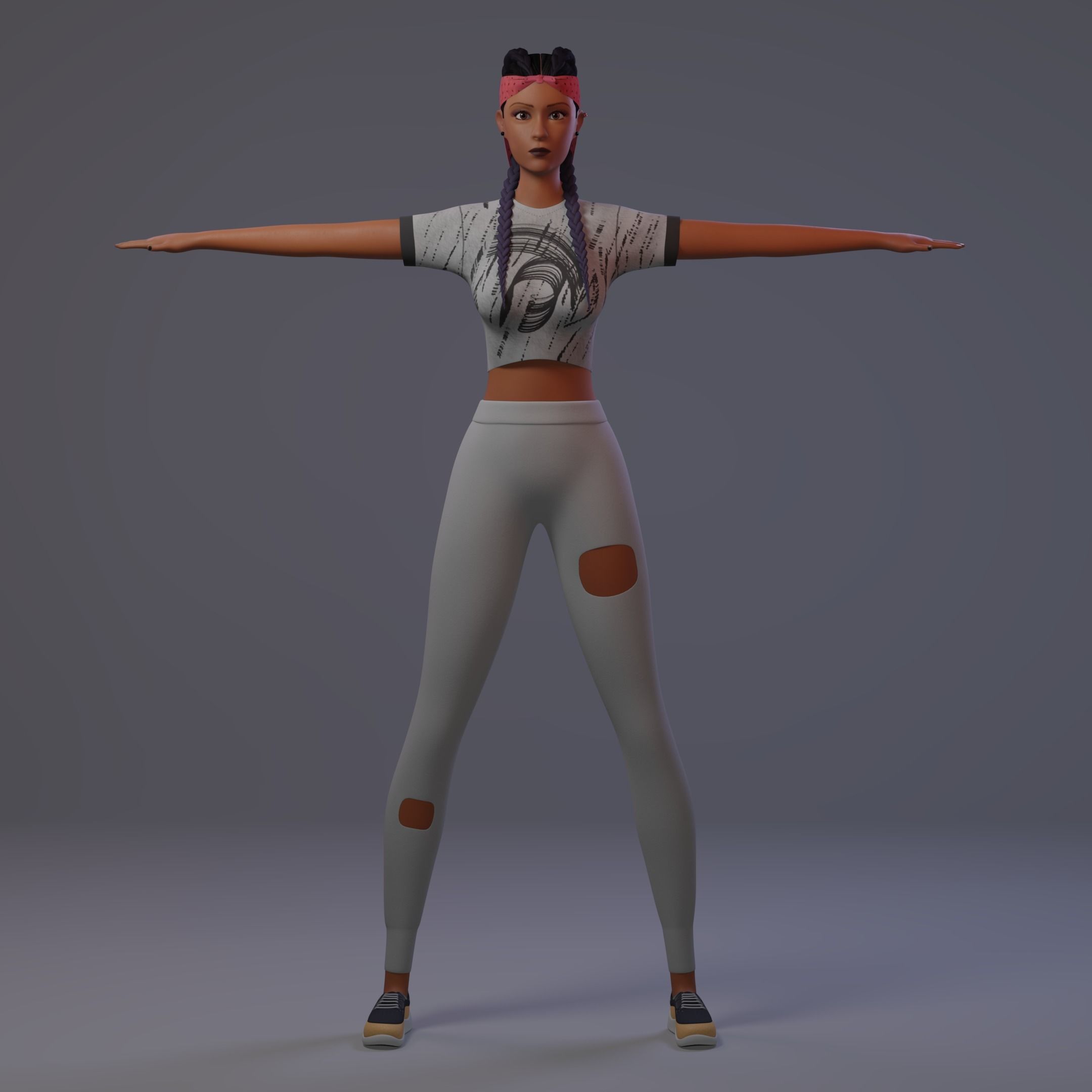 3d character Kelly 3D model_1