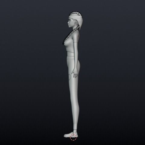 3d character Kelly 3D model_7