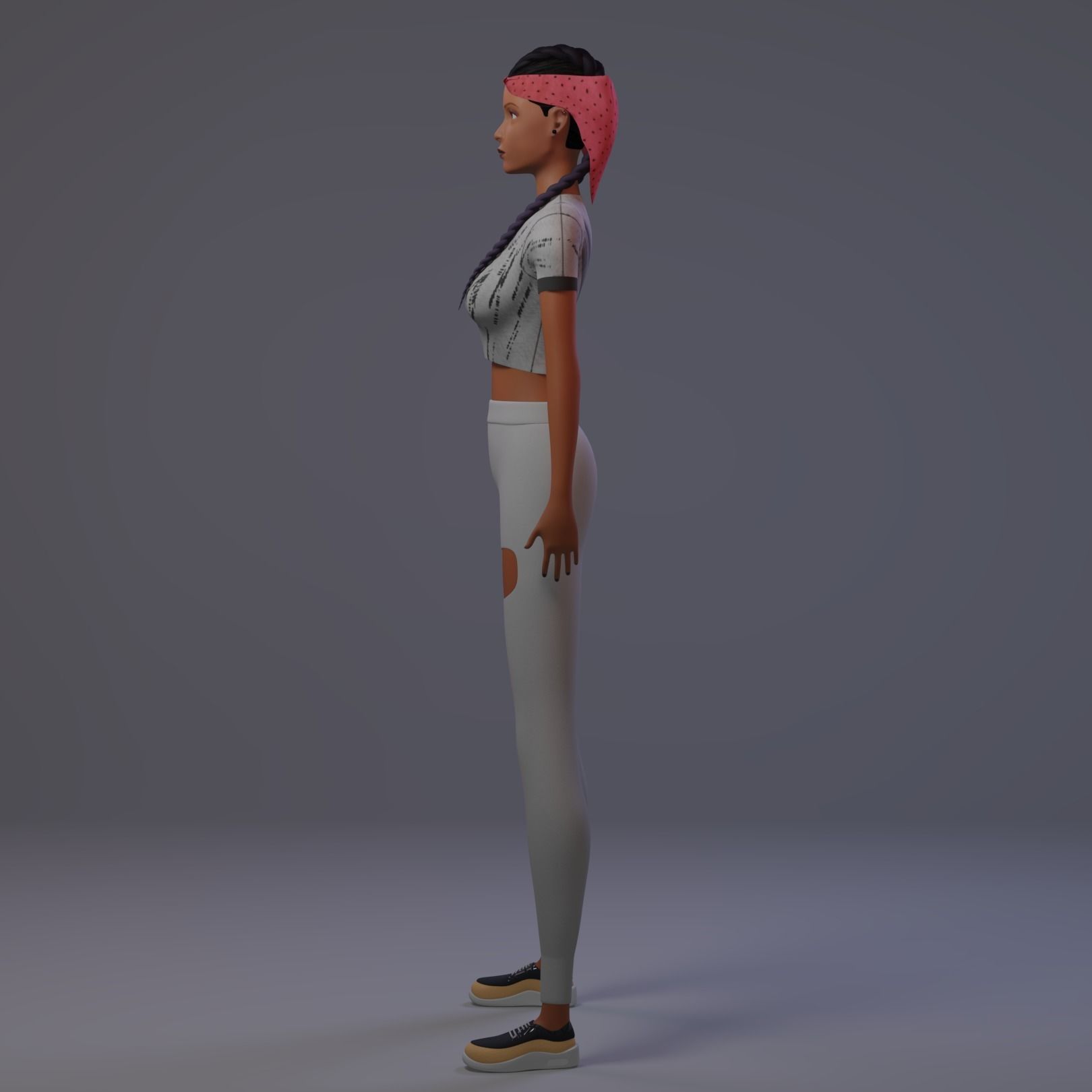 3d character Kelly 3D model_2