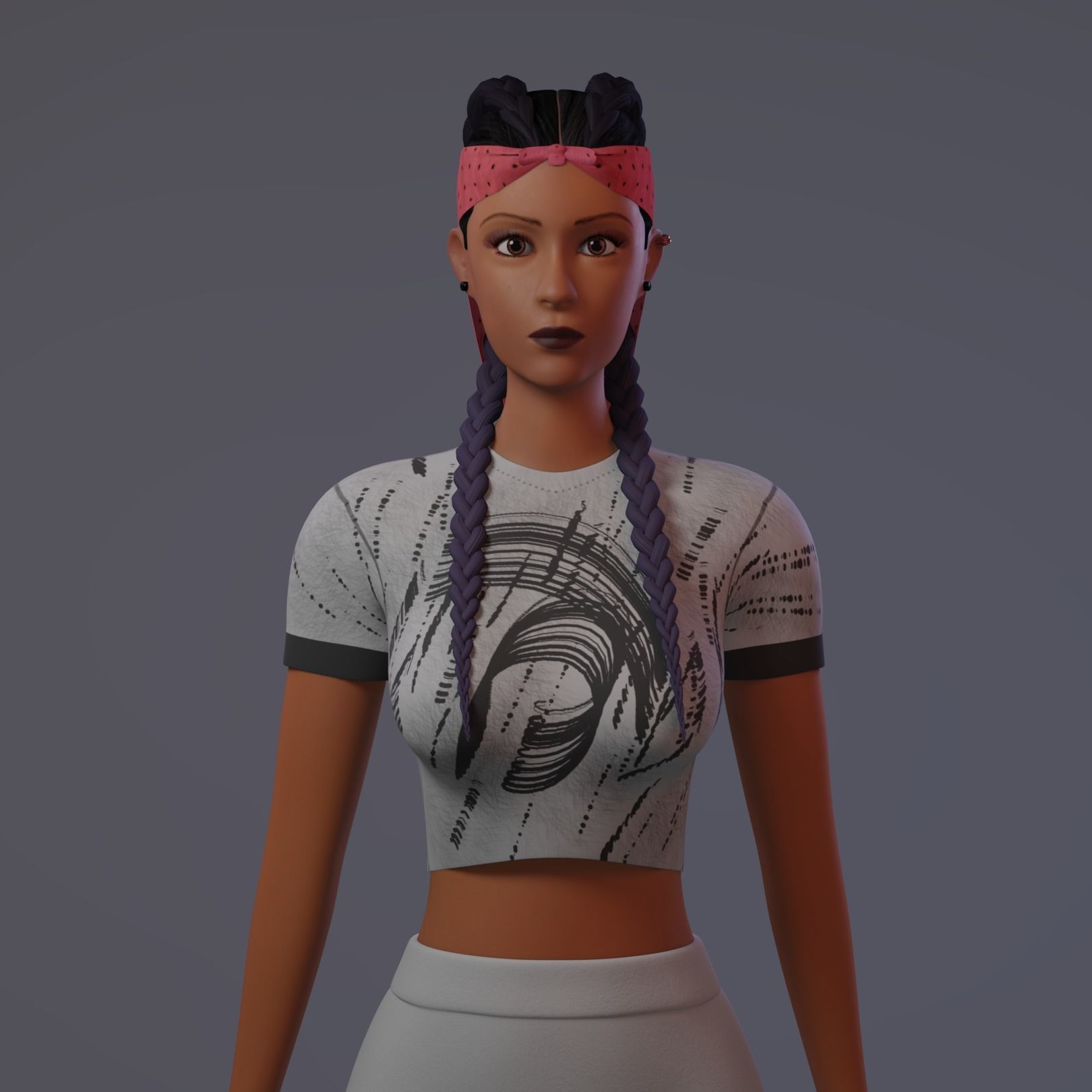 3d character Kelly 3D model_3