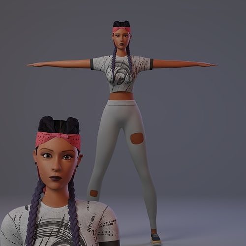 3d character Kelly 3D model