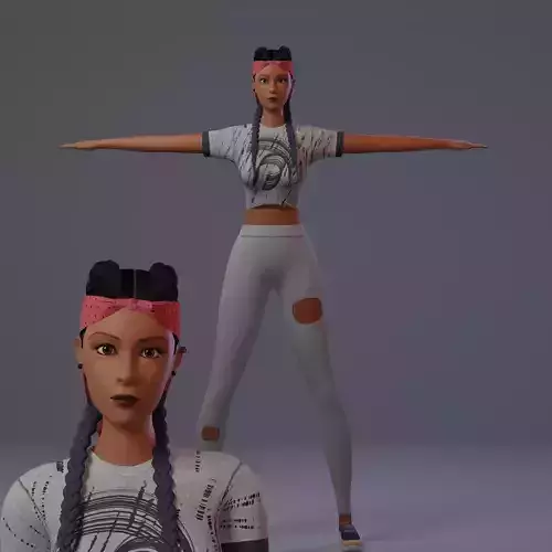 3d character Kelly 3D model