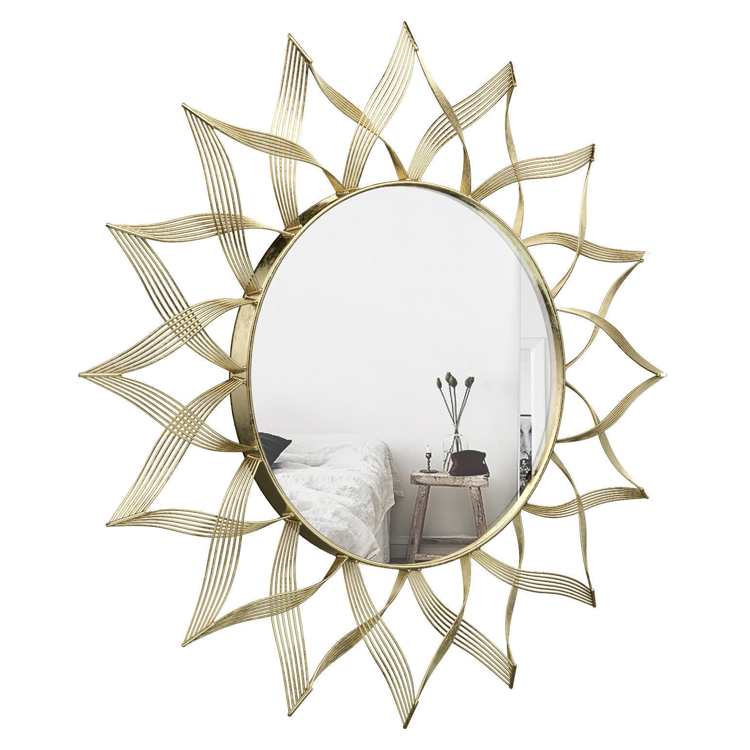 Sun Flower Wall Mirror OSP1930 3D model_1