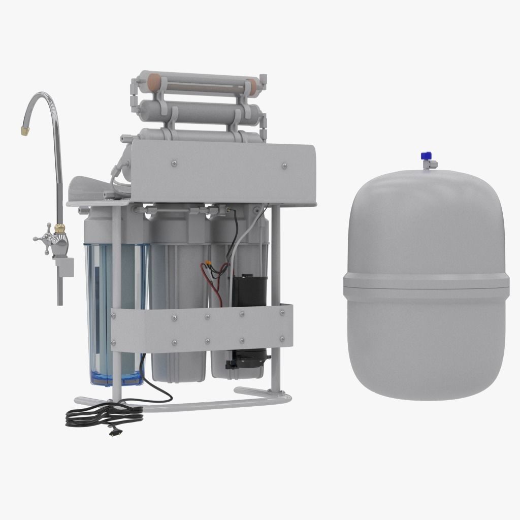 Water Filter With Stand 3D model_8