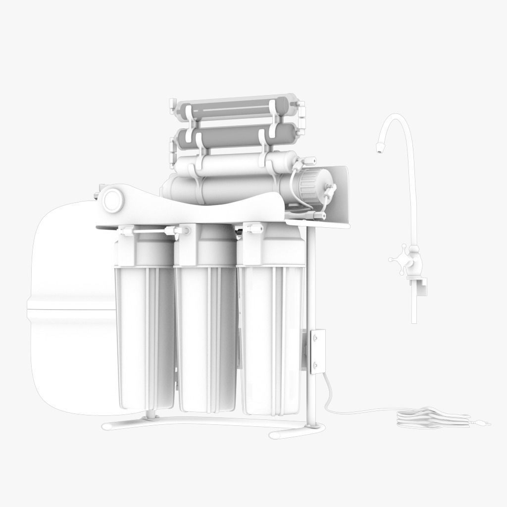 Water Filter With Stand 3D model_13