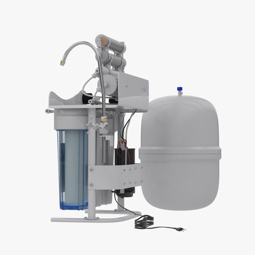 Water Filter With Stand 3D model_6