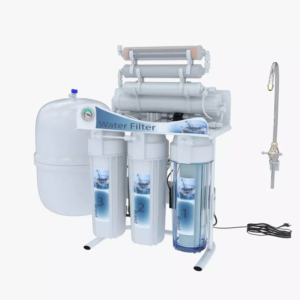 Water Filter With Stand 3D model_0