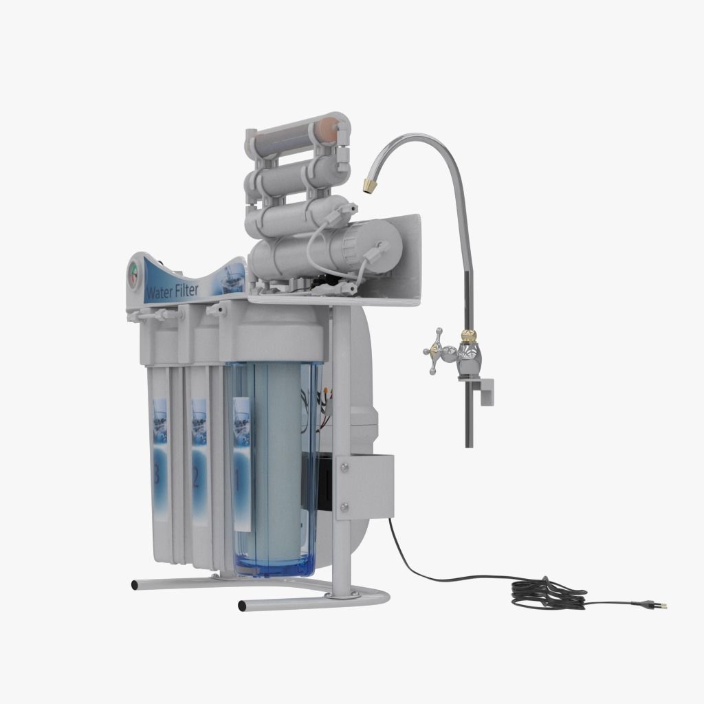 Water Filter With Stand 3D model_3