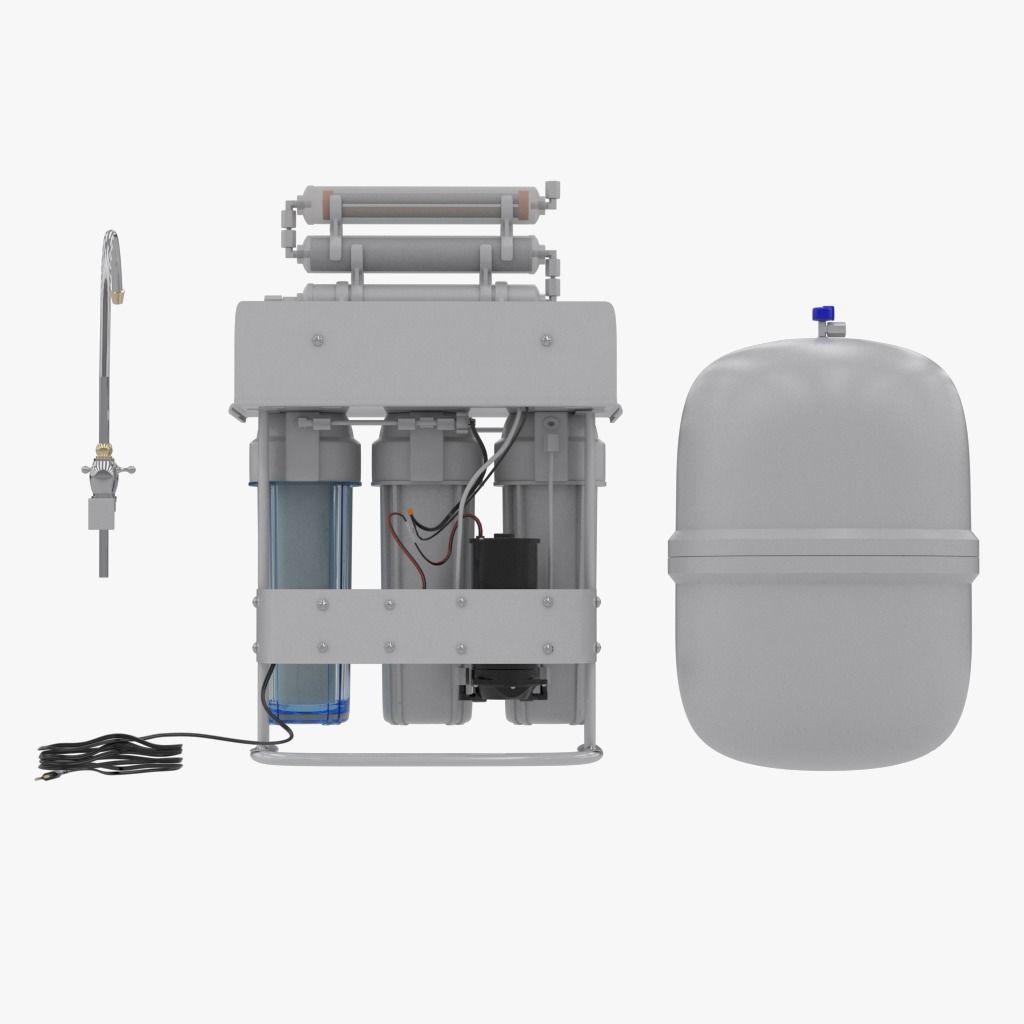 Water Filter With Stand 3D model_9