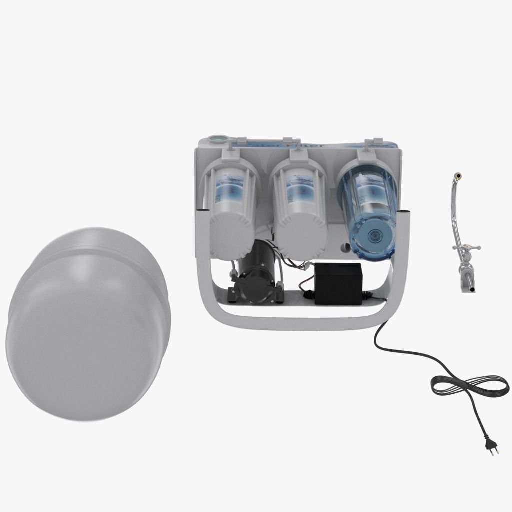 Water Filter With Stand 3D model_15