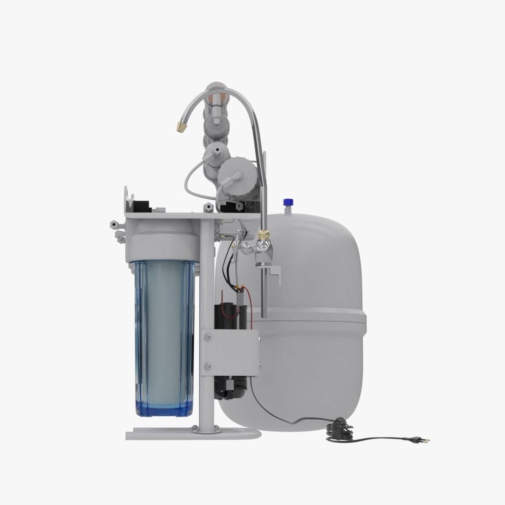 Water Filter With Stand 3D model_4