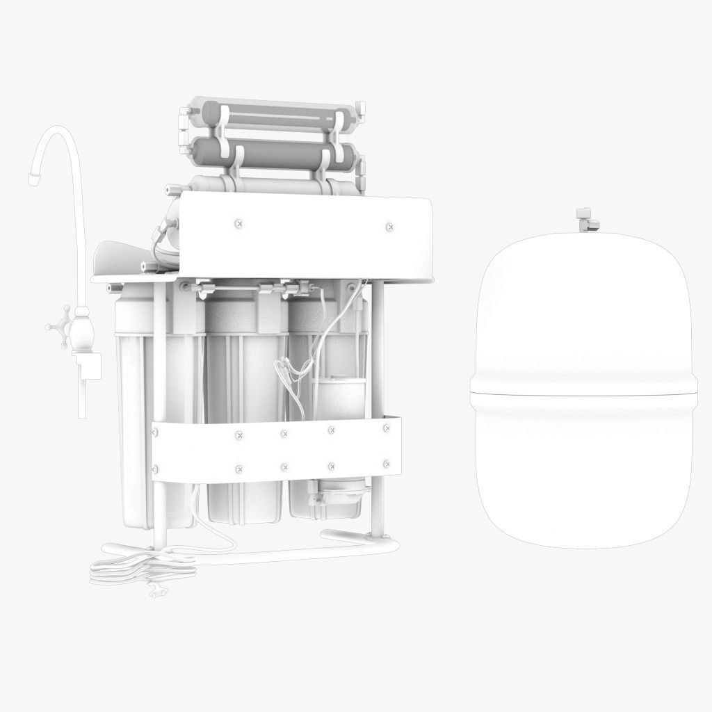Water Filter With Stand 3D model_14