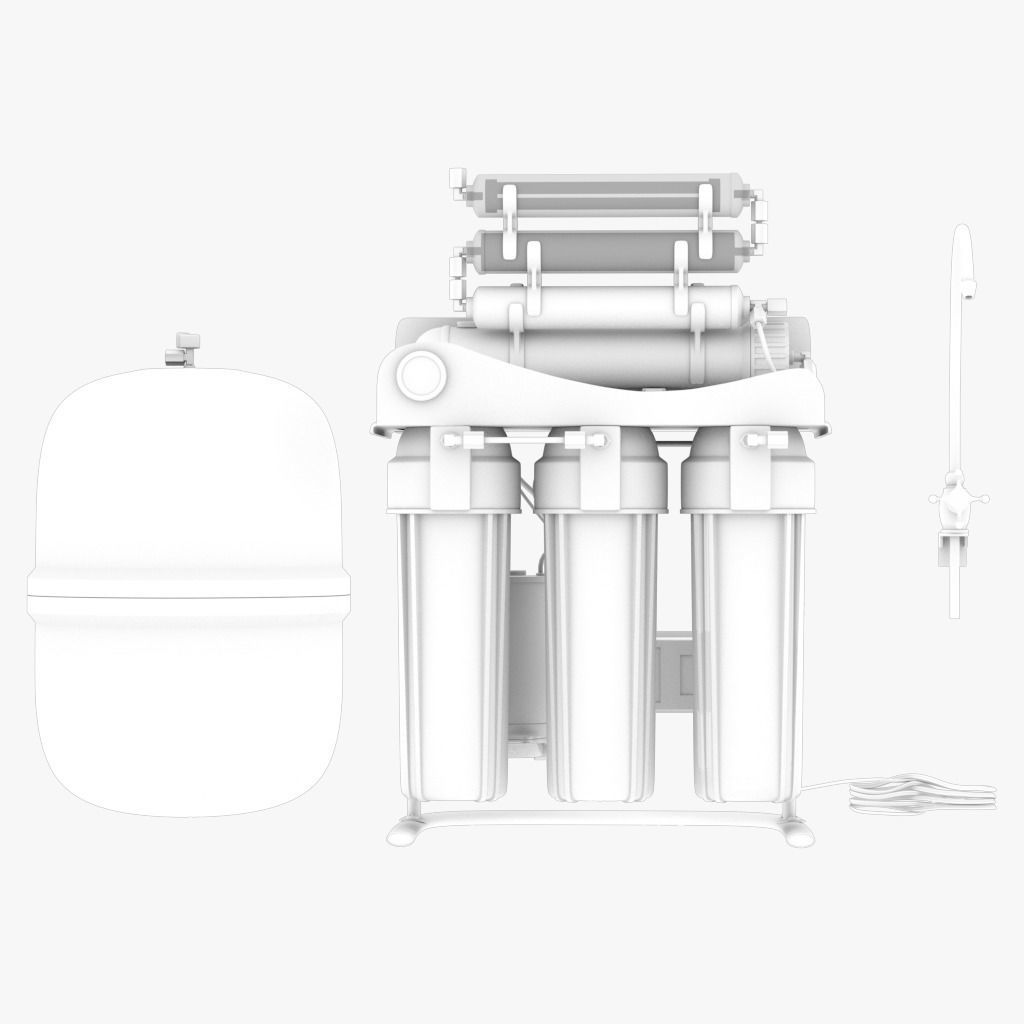 Water Filter With Stand 3D model_17