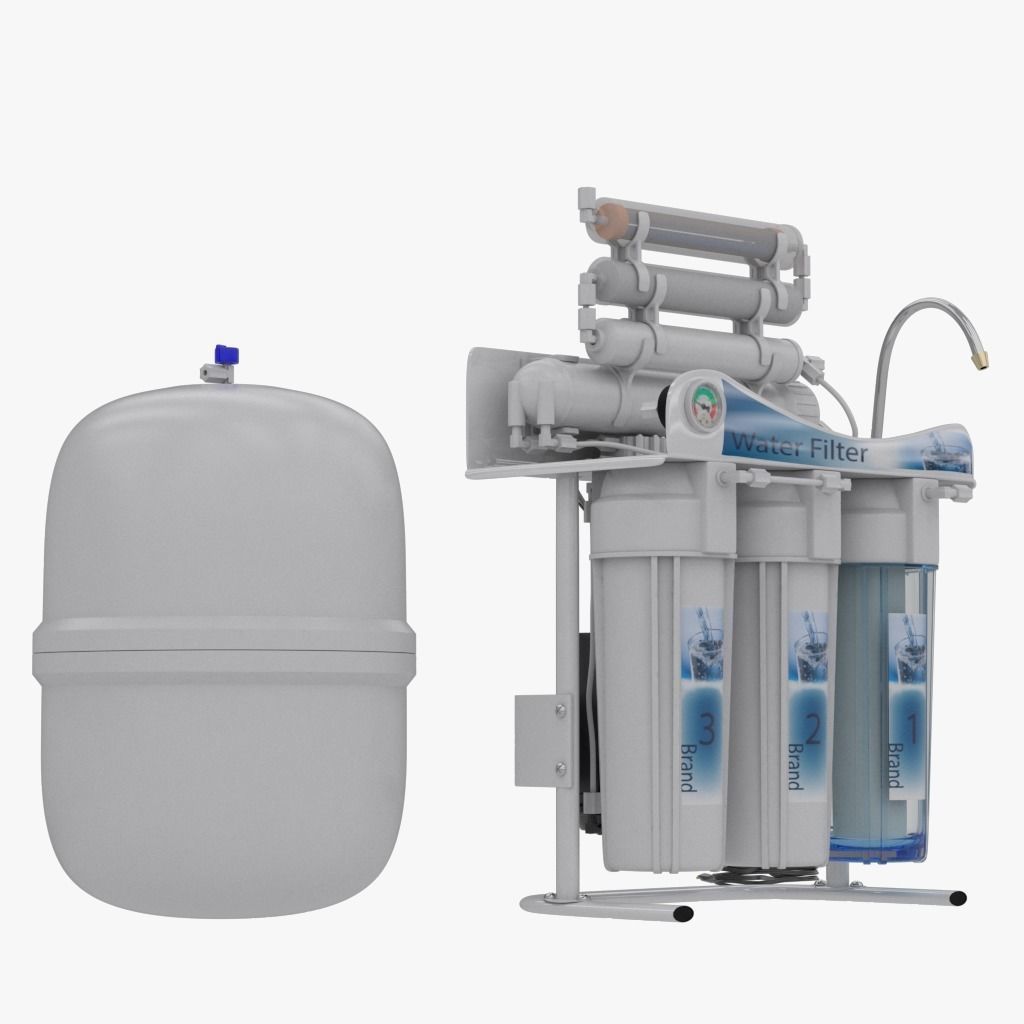 Water Filter With Stand 3D model_12